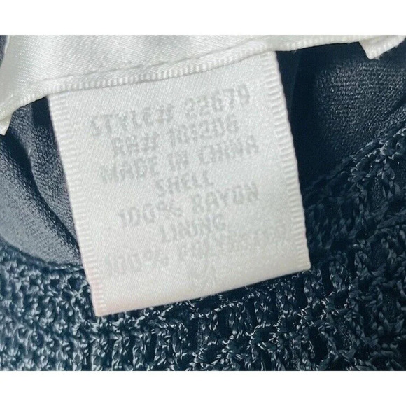 Soft Surroundings Crochet Top M Black Boho Sleeveless Ixtapa Open Knit Pattern - Picture 5 of 8